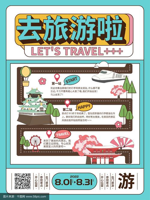 旅行旅游攻略旅游手账海报